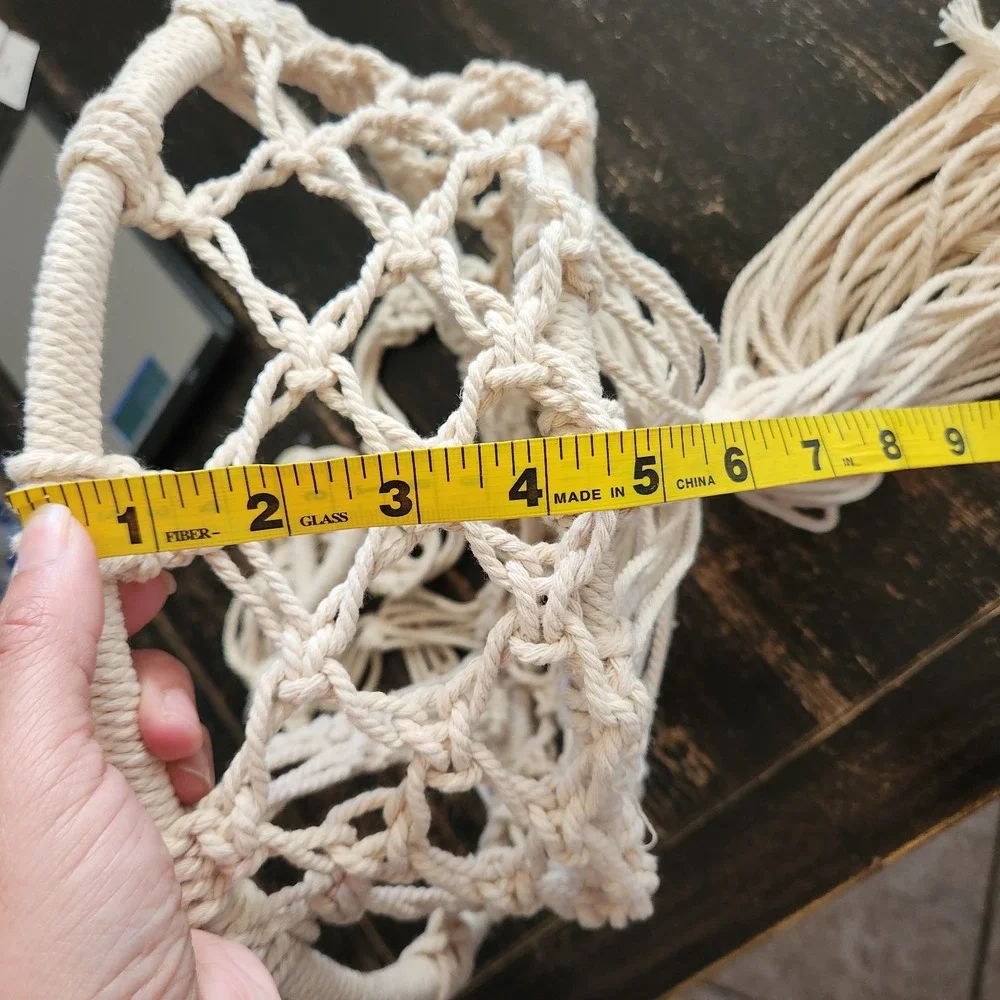 Handmade Macrame Plant Hanger Basket Boho Tassel Indoor Hanging‎ Planter Cotton